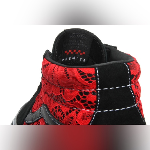 Vans X Premier Skate Grosso Mid Blake/High Risk Red Lace Men Size 7 Women 8.5 - Picture 3 of 11